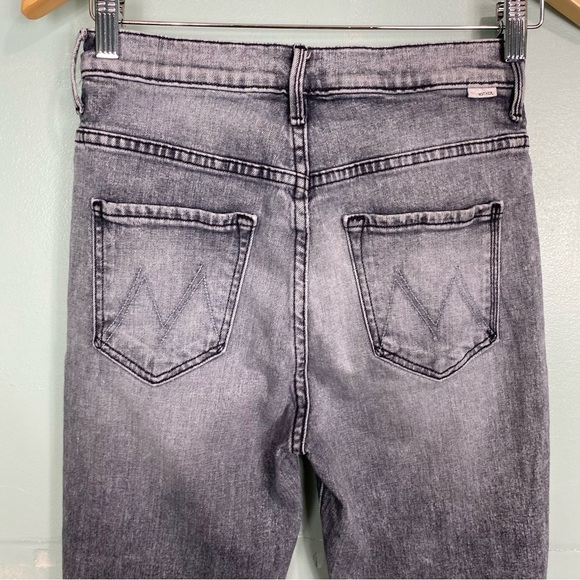 MOTHER The Swooner Ankle Zip Static Gray Sz 27 Ankle Zipper - Picture 5 of 8